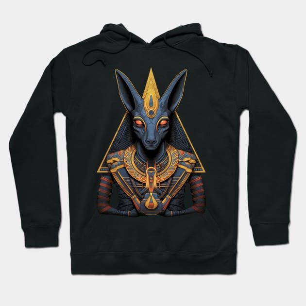 Anubis, the Egyptian God of the Dead Hoodie by Kawaii Cuties